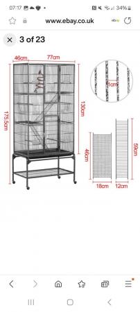 Image 5 of 175cm large bird / parrot / small animal cage on stand