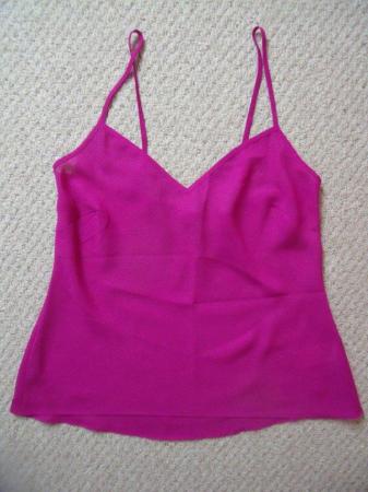 Image 3 of 2 womens camisoles  Monsoon magenta & mint green size 12.