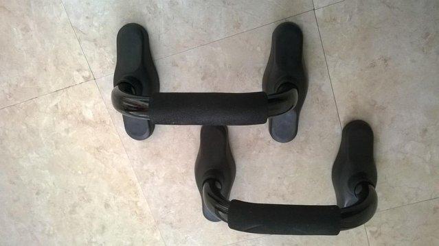 Image 2 of Push up stands, weights & belt