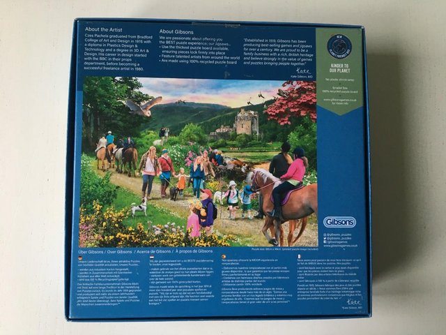 Preview of the first image of Gibson 1000 piece jigsaw titled Highland Hike..