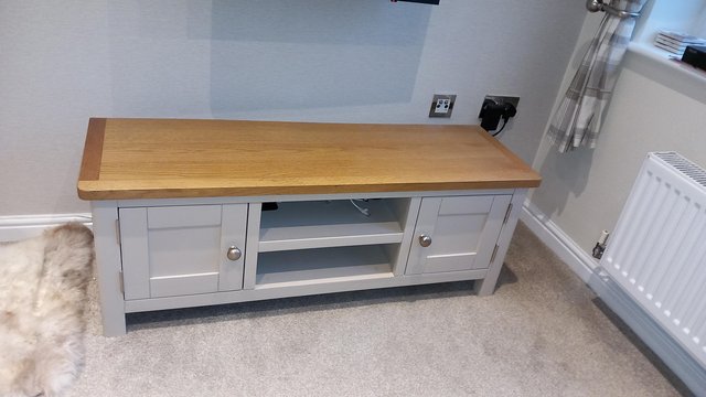 Preview of the first image of Grey tv cabinet in great condition..