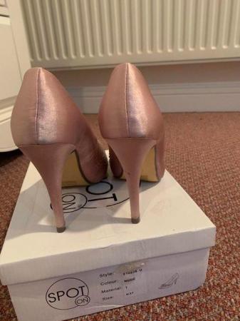 Image 3 of New Spot On Nude Satin Shoes size 4