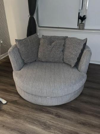 Image 1 of DFS Grey 2 Seater Cuddle Couch