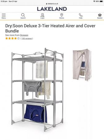 Image 3 of Lakeland Dry:Soon Deluxe heated airer