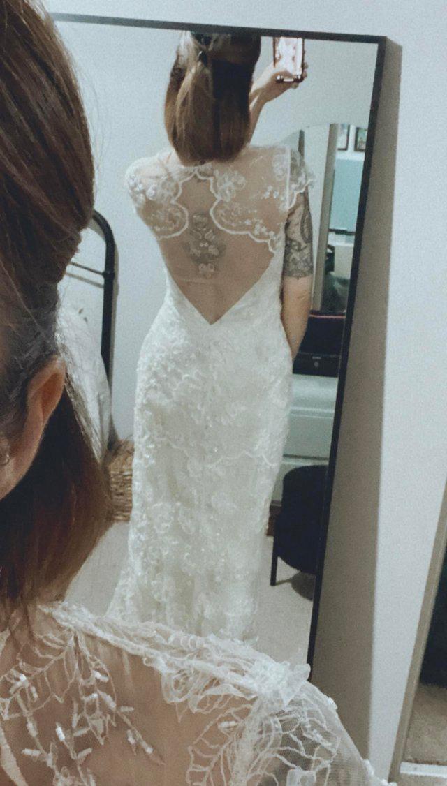 Preview of the first image of Claire Pettibone Mystere Wedding Gown.