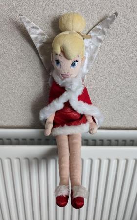 Image 1 of Disney Store Tinkerbell Christmas Fairy Plush Doll      BX43