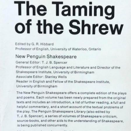 Image 2 of The Taming of the Shrew, Penguin Shakespeare paperback book.