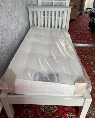 Image 1 of Like new single dove grey bed