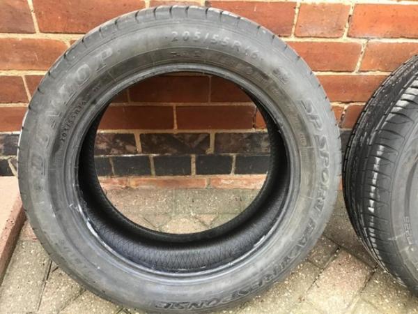 Image 3 of 2 x 205/55/R16 tyres as new condition