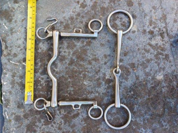 Image 1 of Horse bits - eggbutt snaffle and French link