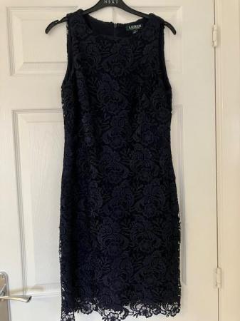 Image 2 of Ralph Lauren, size 8 navy evening dress