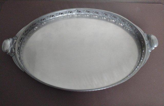 Preview of the first image of Vintage Pewter Tray by 'Royal Holland'.