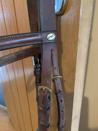 Image 1 of Brown leather bridle