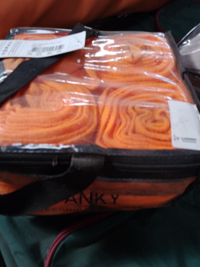 Preview of the first image of Anky Orange fleece bandages polo wraps.