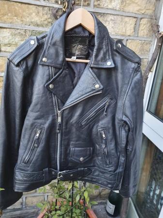 Image 3 of Black bikers leather jacket