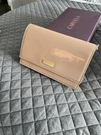 Image 2 of Carvela Nude Clutch Bag With Long Handle