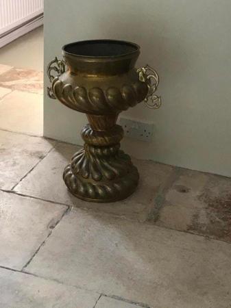Image 1 of Beautiful antique brass plant holder