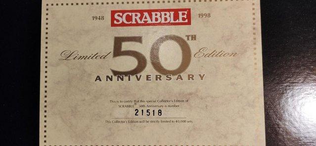 Image 3 of Collectors Item, 50th Anniversary Scrabble set