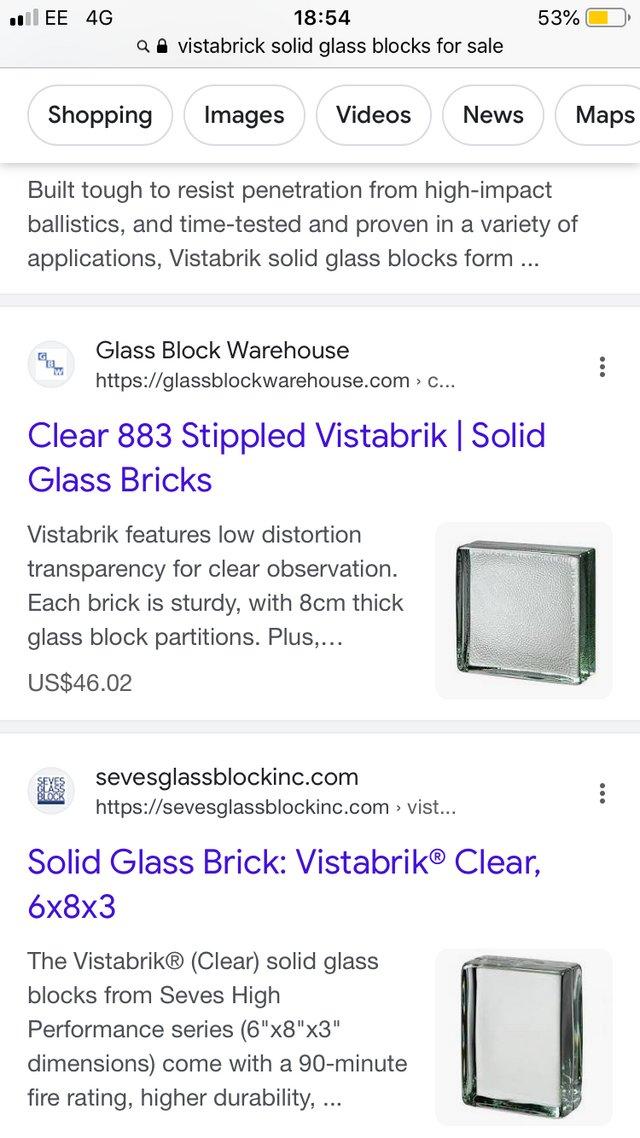 Preview of the first image of VISTABRIK VINTAGE SOLID GLASS BRICKS.