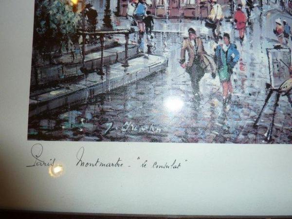 Image 3 of Vintage Paris Montmartre "Le Consulat" signed framed limited