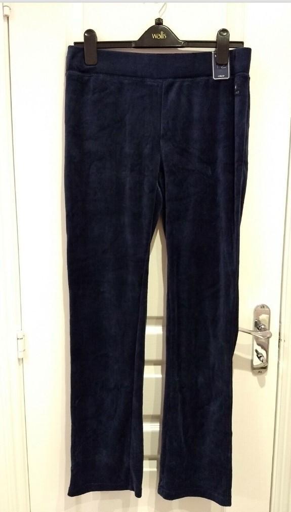 Preview of the first image of Maine New England Women's Velour Blue Joggers UK 12 Leg 31".