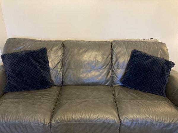 Image 2 of Pair of dark blue cushions