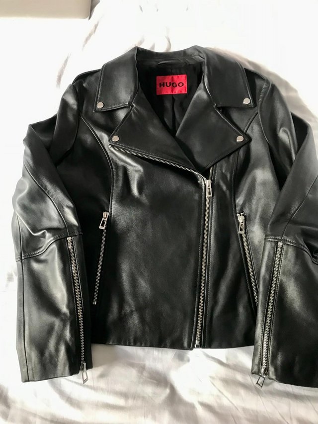 Preview of the first image of Beautiful Leather Hugo Boss Jacket.