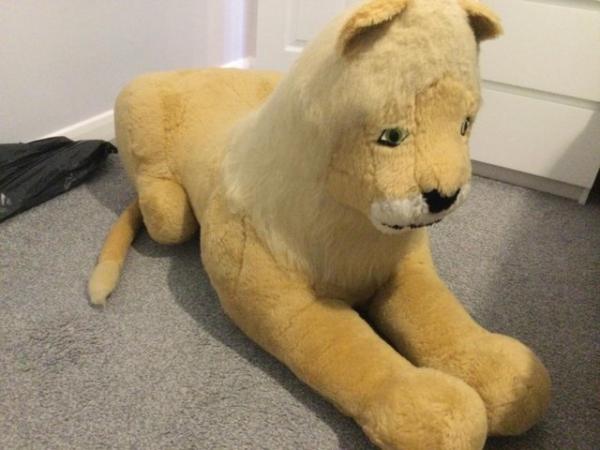Image 1 of An Antique Large Stuffed Lion