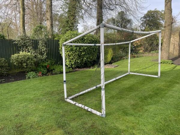 Image 2 of Football Goalposts Garden PVC 12 x 6ft with net