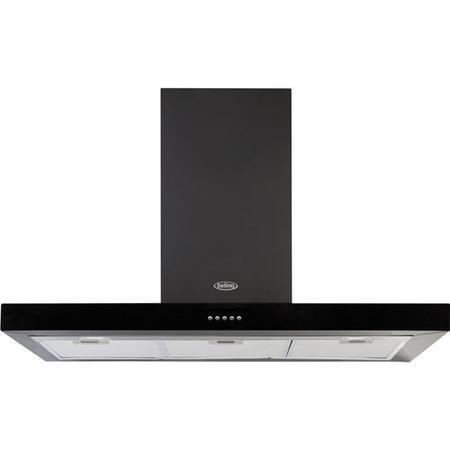 Preview of the first image of BELLING DB MK3 100CM BLACK FLAT CHIMNEY HOOD-3 SPEEDS-WOW-.