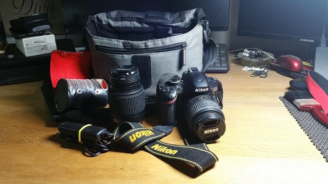Image 3 of Nikon 3200 DSLR with x2 Lenses 18-55 and 55-200