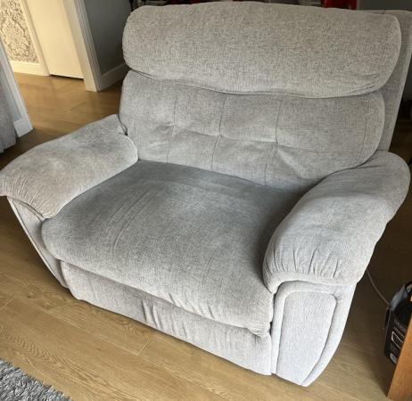 Image 1 of 3 seater sofa and 2 seater cuddle chair.