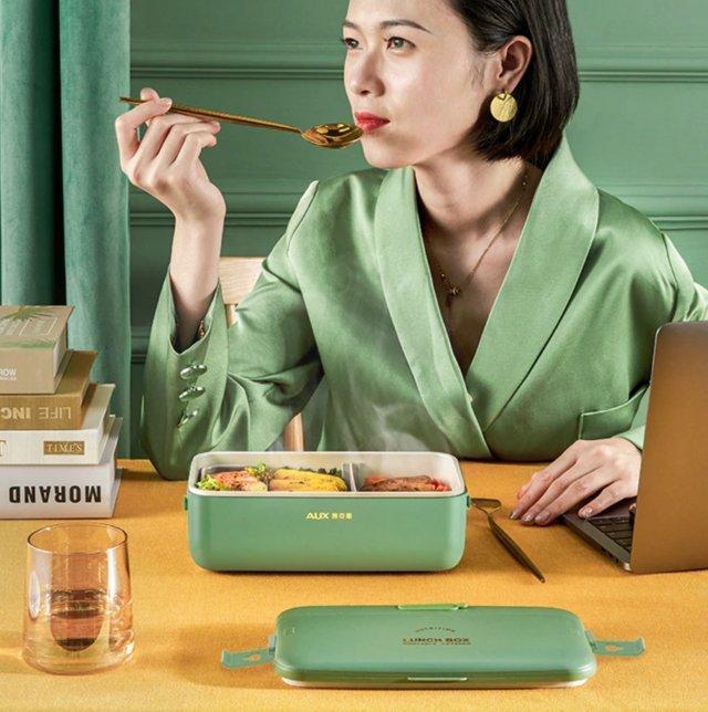 Preview of the first image of Mini Office  Travel Food Electric Lunch Box For Rice.