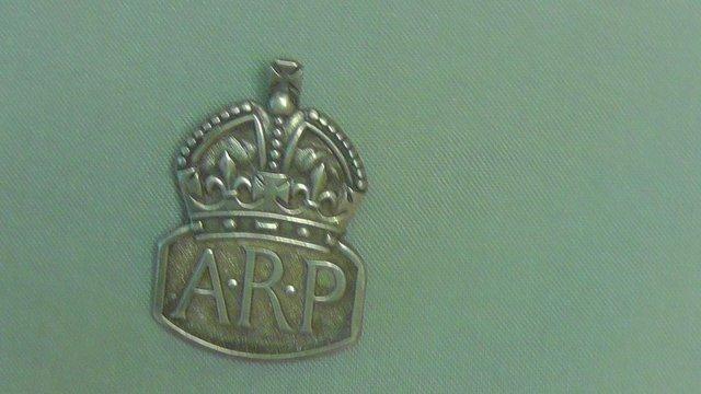 Image 4 of Three Silver A.R.P. Badges for sale as a single lot.