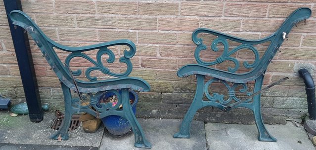Preview of the first image of GARDEN BENCH ENDS (WROUGHT IRON) MAKE A LOVELYBENCH..