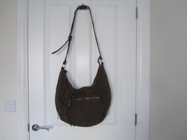 Image 3 of Brown suede handbag from Matalan