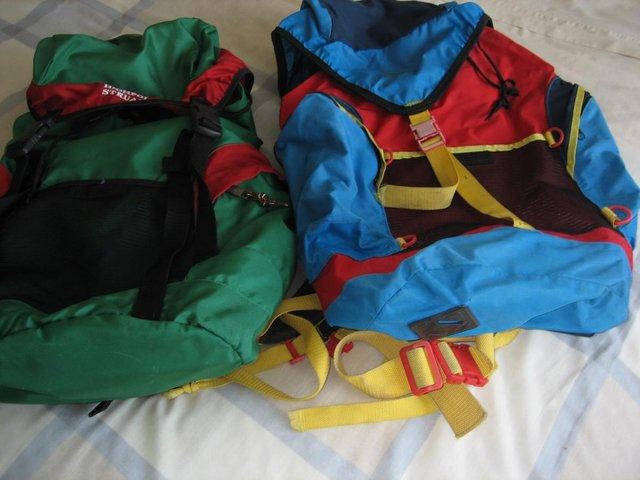 Preview of the first image of Two large rucksacks 35/40 litre sacks.