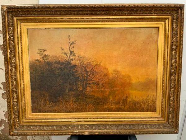 Image 1 of Oil on Canvas framed Victorian