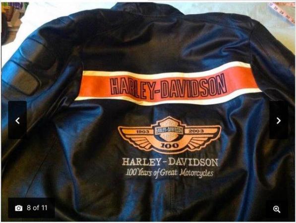 Image 2 of Harley Davidson leather motorcycle jacket Anniversary 4XL