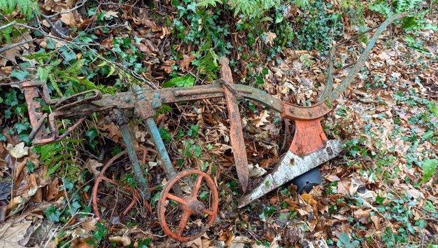 Preview of the first image of Antique Horse Drawn Plough (Cornwall) Garden Ornament.
