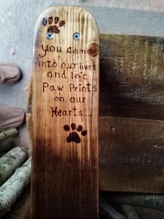 Image 2 of Handcrafted Rustic Memorial Pet Bench