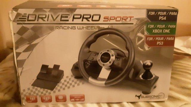 Preview of the first image of Drive pro sport streerimg wheel and pedals..