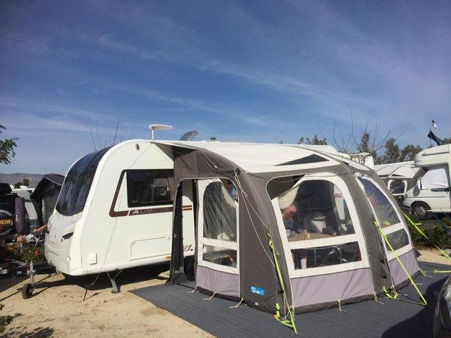 Preview of the first image of Caravan air awning with curved front.