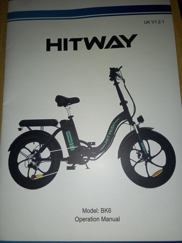 Preview of the first image of Electric bike bk6 hitway fat tyre new folding bicycle.