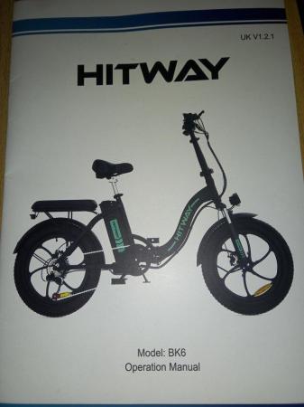 Image 1 of Electric bike bk6 hitway fat tyre new folding bicycle