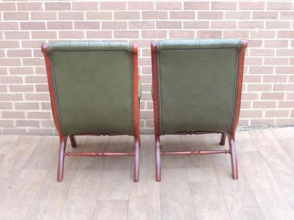 Image 8 of Pair of Chesterfield Slipper Chairs (UK Delivery)