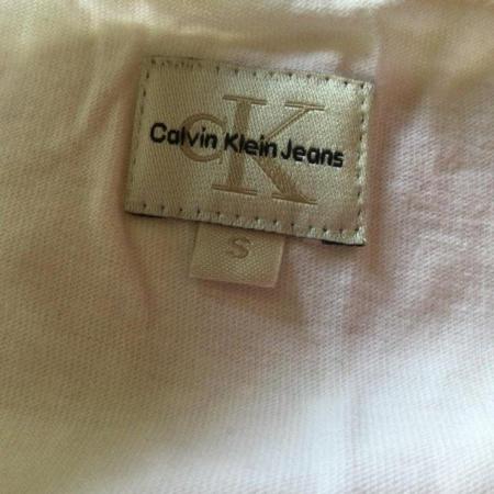 Image 6 of CK JEANS White sz S Long Sleeve T-Shirt, Immaculate