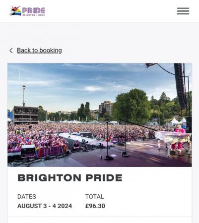 Image 1 of Brighton pride GA Weekend pass second tier ticket