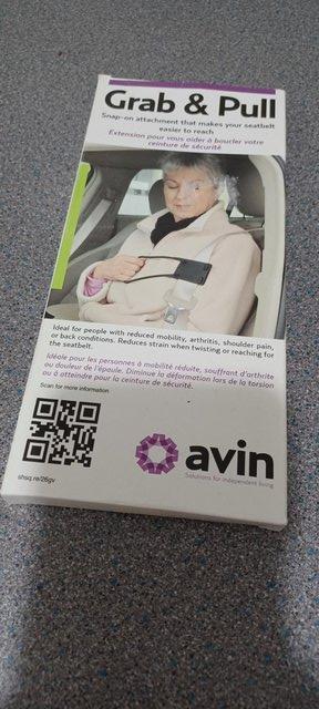 Preview of the first image of Avin Products 'Grab & Pull' Seat Belt Reacher.