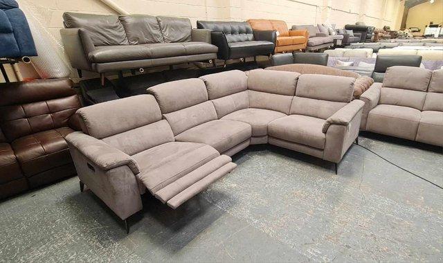 Image 2 of Illinois toronto charcoal fabric recliner corner sofa